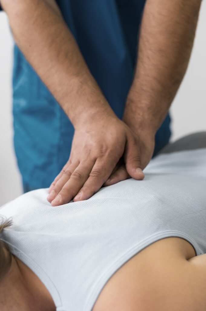 osteopathy patoient getting tretment massage